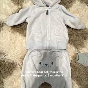Carter's Gray puppy Hoodie and Pants Set
